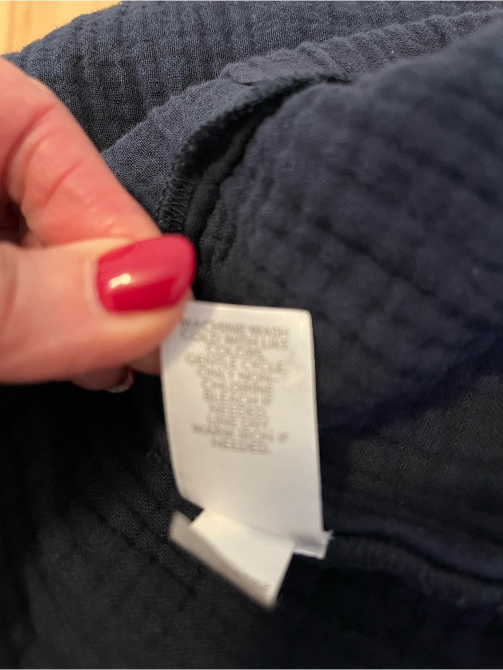J Jill Navy Cotton Gauze Pants. Cropped - Picture 4 of 6